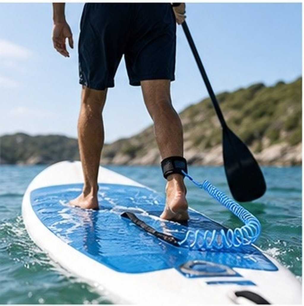 Paddle Board Leash Coiled - Laisse enroulée pour paddleboard, corde de