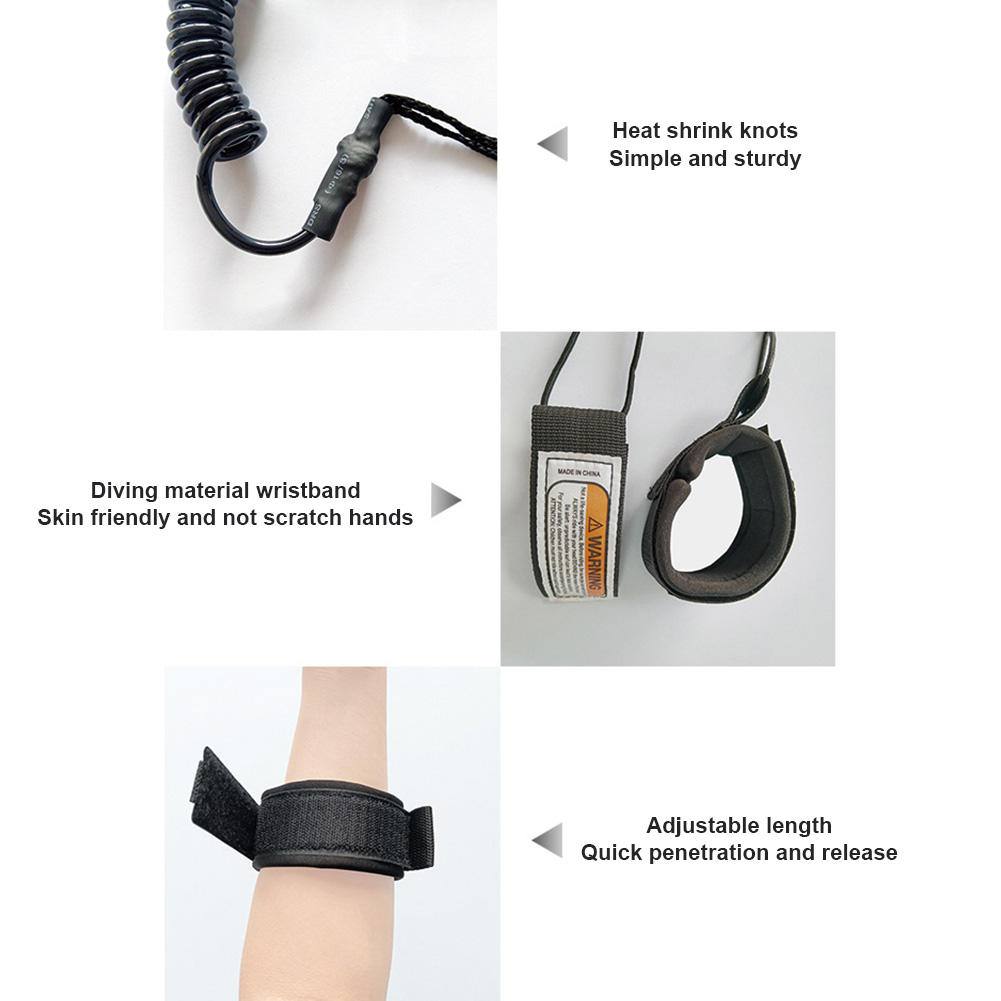 Paddle Board Leash Coiled - Laisse de bodyboard enroulée de qualité