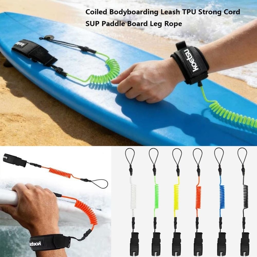 Paddle Board Leash Coiled - Nouvelle laisse de bodyboarding élastique et