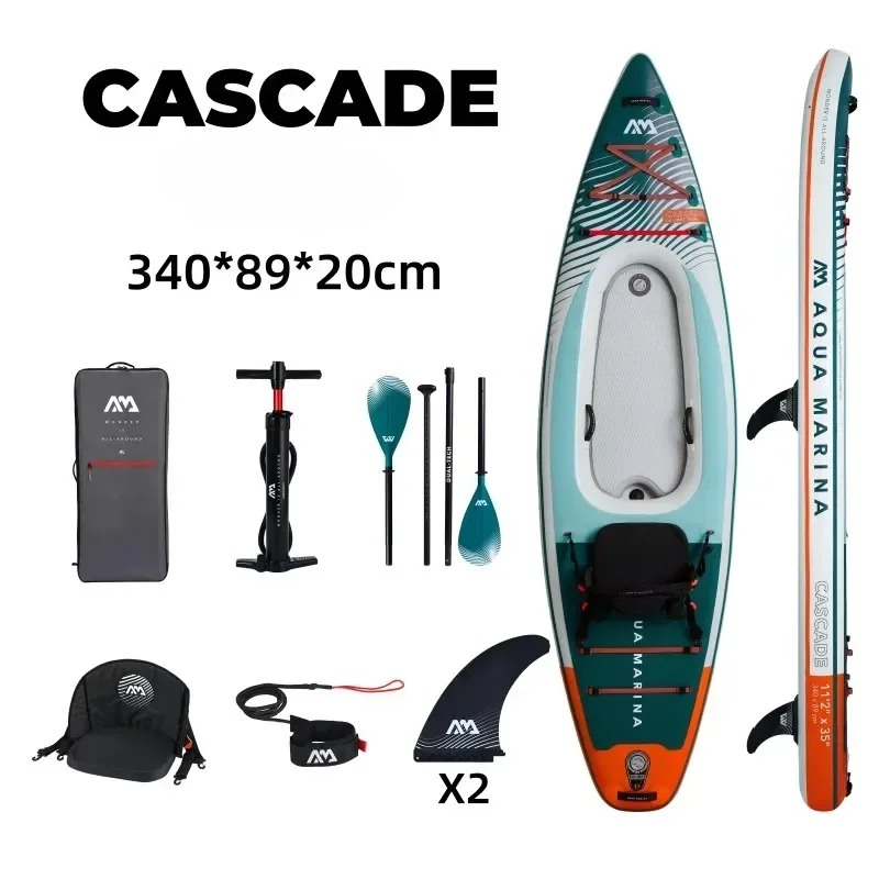 Kayak Inflatable 2 Person - AQUA MARINA CASCADE TANDEM Paddle Board