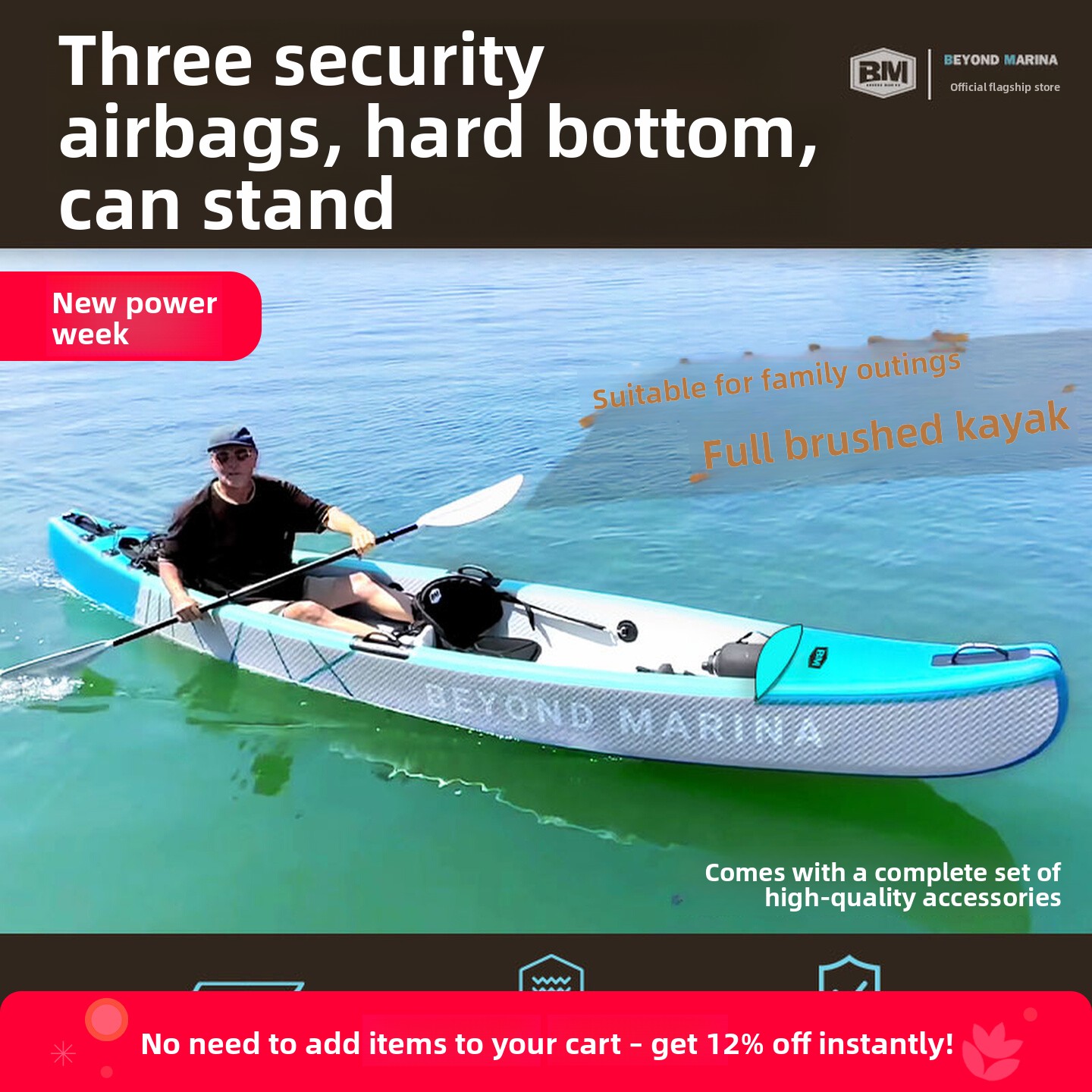 Kayak gonflable portable pour  - Inflatable Kayak 3 Person avis et prix