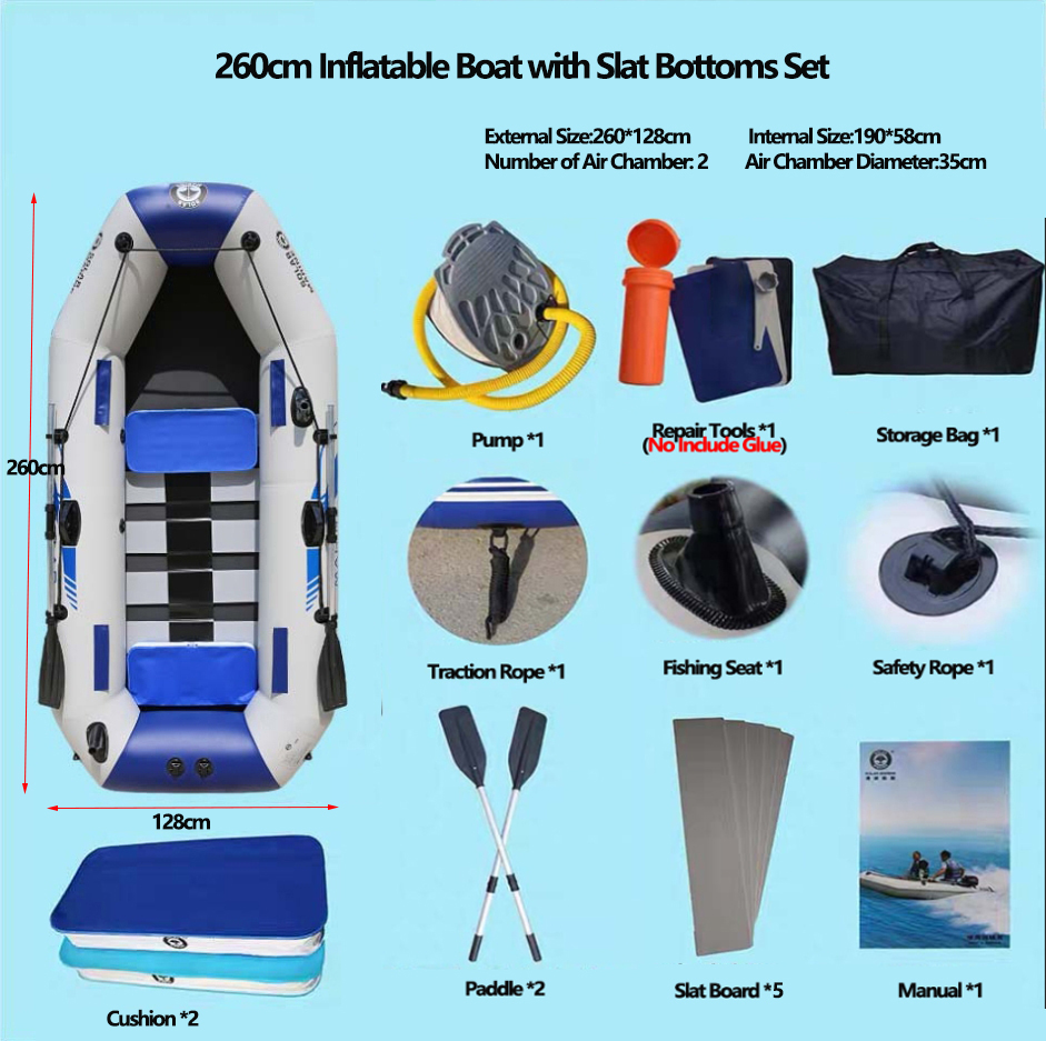 Bateau gonflable en PVC, batea - Inflatable Kayak 3 Person avis et prix