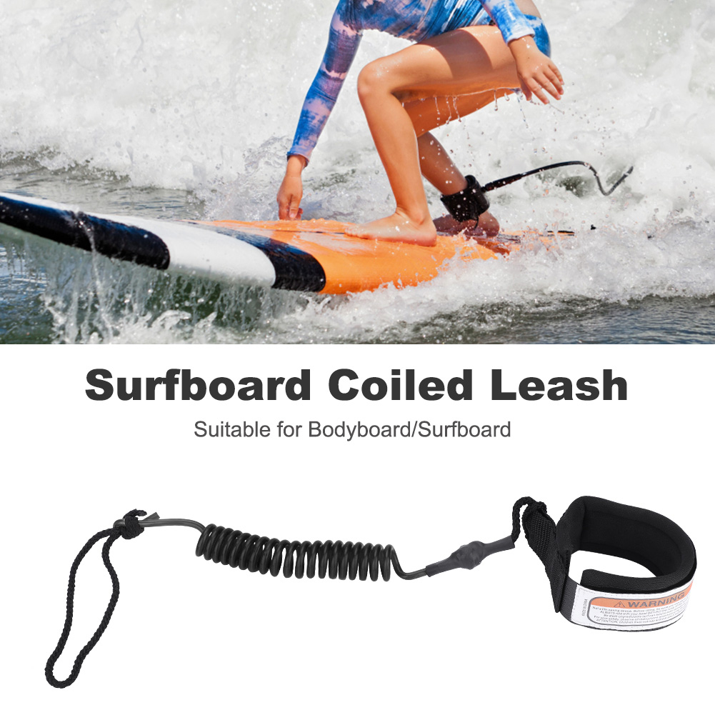 Laisse de surf à ressort enrou - Paddle Board Leash Coiled avis et prix