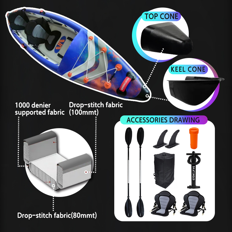 Kayak de pêche gonflable Skati - Inflatable Kayak 3 Person avis et prix