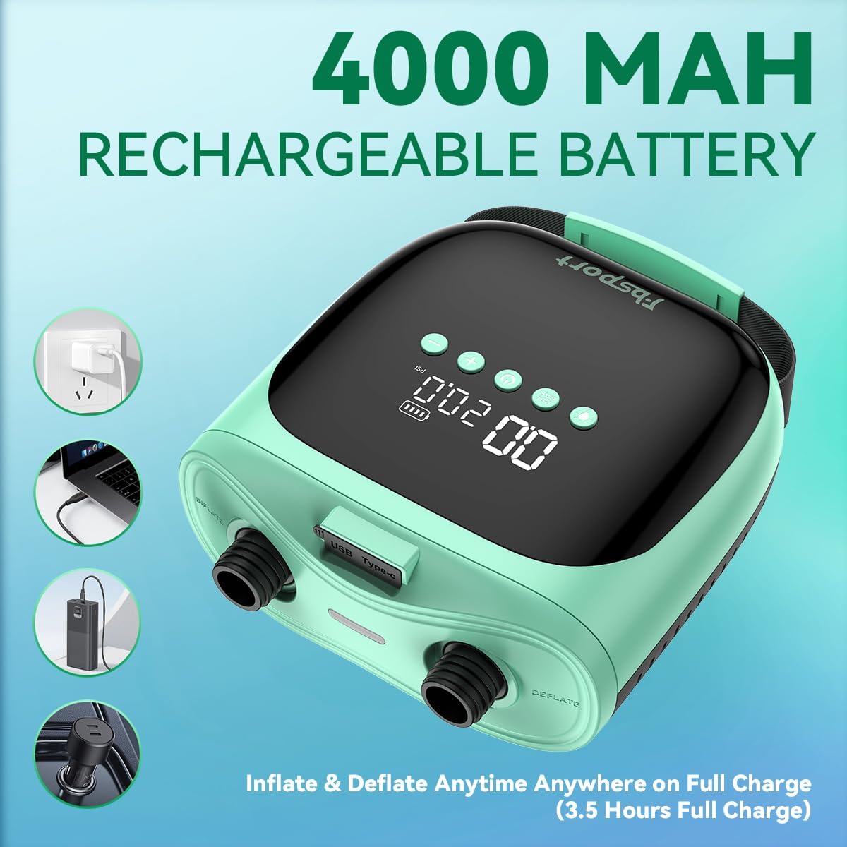 Pompe à air électrique recharg - Paddle Board Electric Pump 20Psi avis et prix